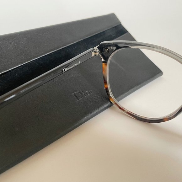 Christian Dior Eyeglasses Optical Frames Dioressence11 Gray Bksptd 0ACI ~Rare - Picture 7 of 9